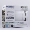 Bulbrite LED 6" Round Flat Downlight Fixture with Jbox, 65W Equivalent, 2700K/Warm White, White Finish, 2PK 861561